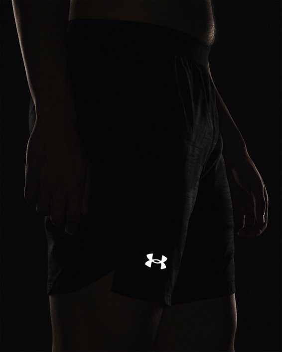 Men's UA Launch 7'' Printed Shorts in Gray image number 3